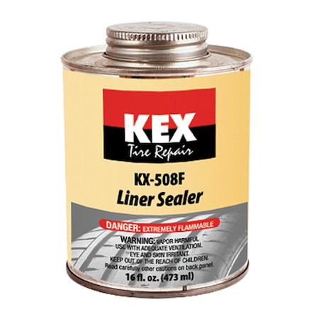 Kex Tire Repair 16 oz Liner Sealer, Brush Top Can KEXKX-508F-1